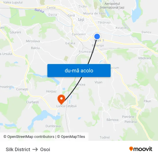 Harta de Silk District către Osoi