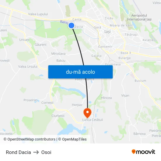 Harta de Rond Dacia către Osoi