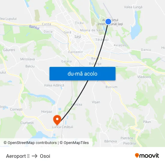 Harta de Aeroport ✈ către Osoi