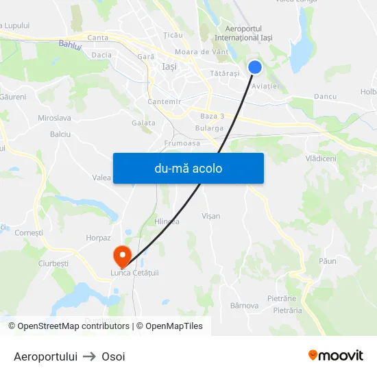 Harta de Aeroportului către Osoi