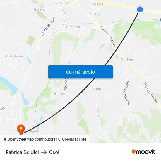 Harta de Fabrica De Ulei către Osoi