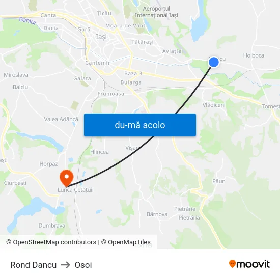 Harta de Rond Dancu către Osoi