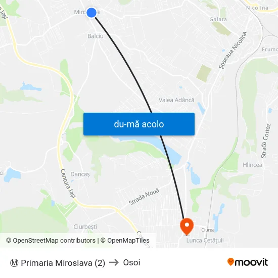 Harta de Ⓜ Primaria Miroslava (2) către Osoi