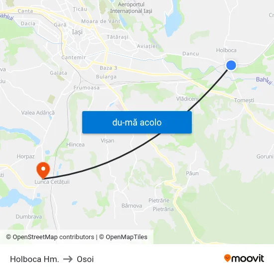 Harta de Holboca Hm. către Osoi