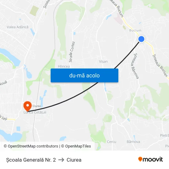 Harta de Școala Generală Nr. 2 către Ciurea