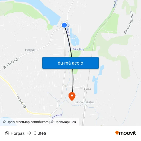 Harta de Ⓜ Horpaz către Ciurea