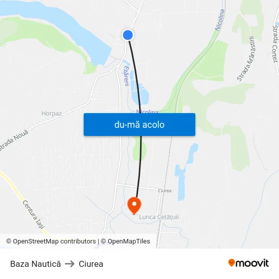 Harta de Baza Nautică către Ciurea