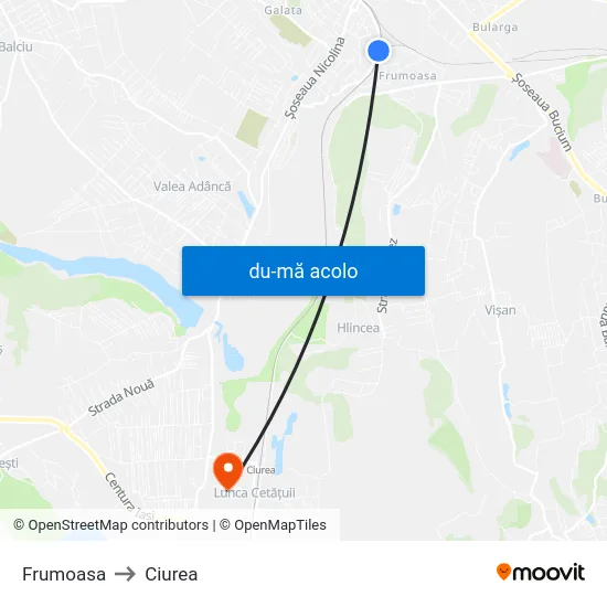 Harta de Frumoasa către Ciurea