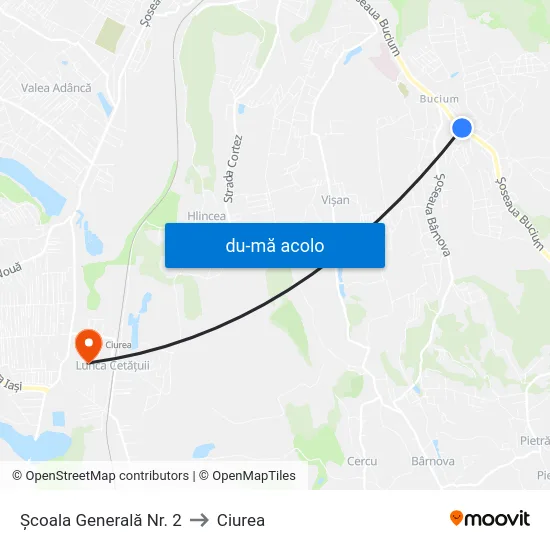 Harta de Școala Generală Nr. 2 către Ciurea