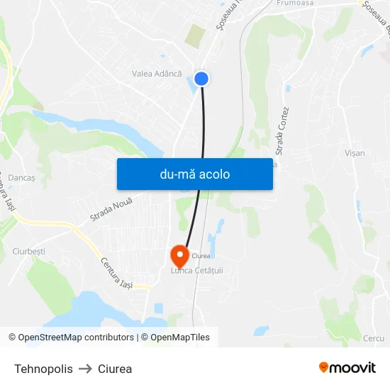 Harta de Tehnopolis către Ciurea