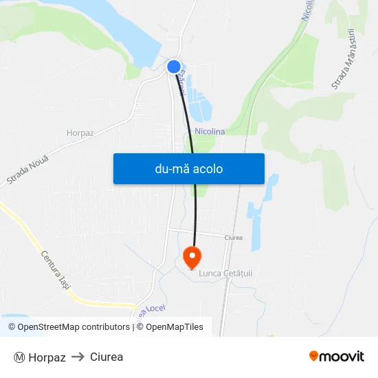 Harta de Ⓜ Horpaz către Ciurea