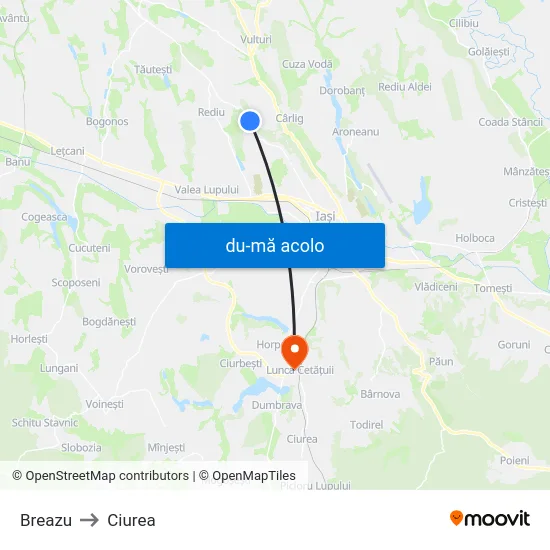 Harta de Breazu către Ciurea