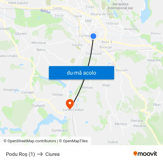 Harta de Podu Roș (1) către Ciurea