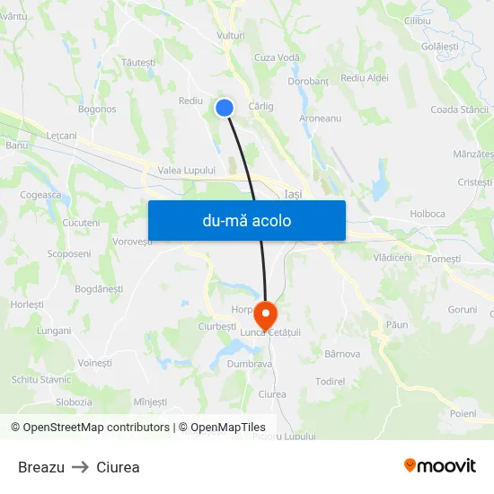 Harta de Breazu către Ciurea
