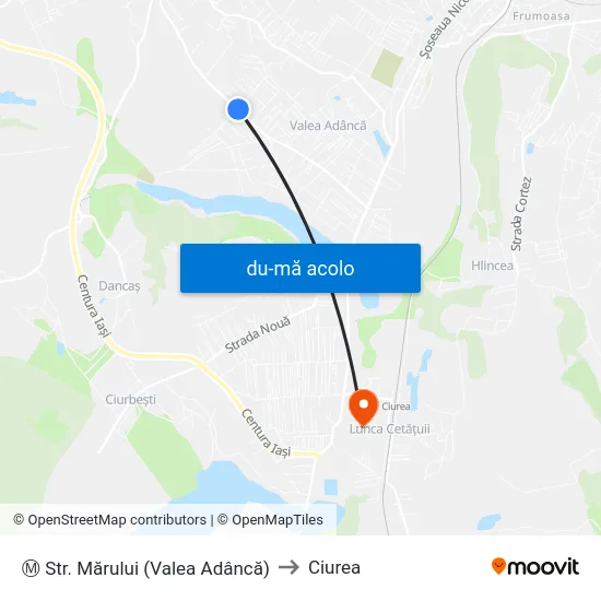 Harta de Ⓜ Str. Mărului (Valea Adâncă) către Ciurea