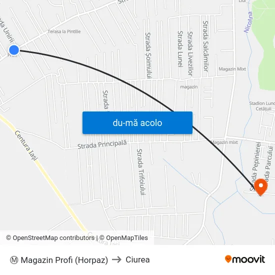 Harta de Ⓜ Magazin Profi (Horpaz) către Ciurea
