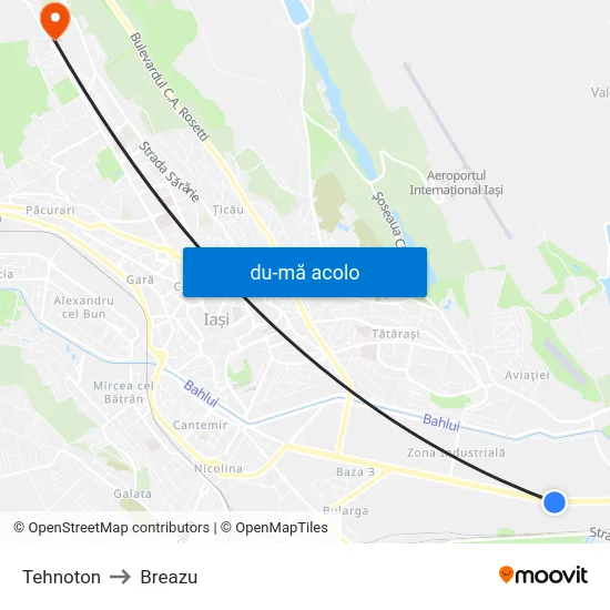 Harta de Tehnoton către Breazu