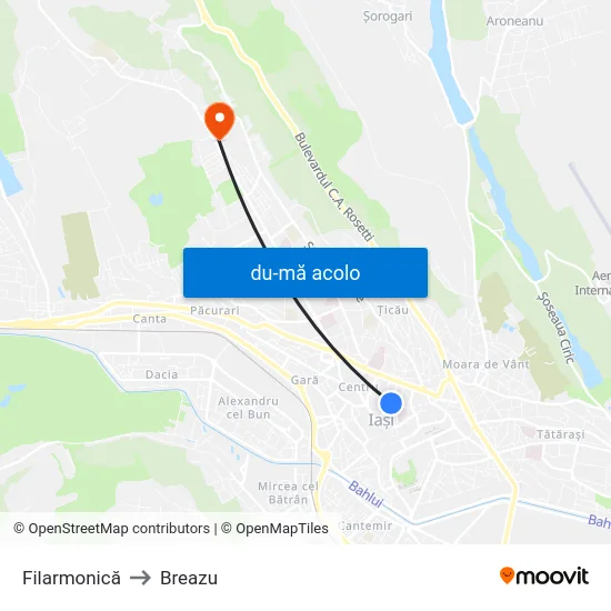 Harta de Filarmonică către Breazu