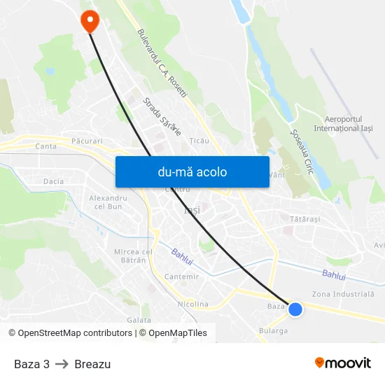 Harta de Baza 3 către Breazu