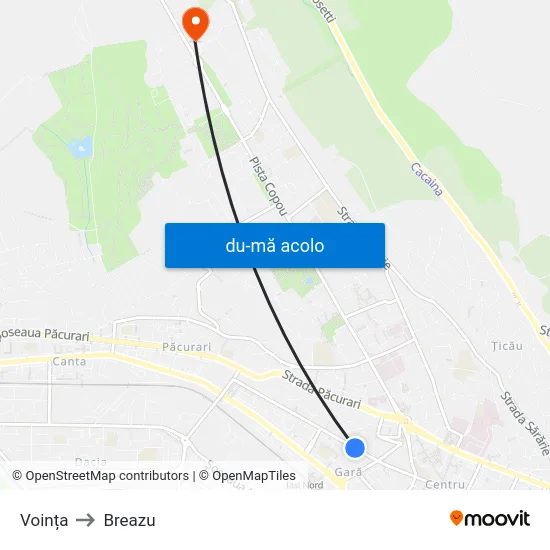 Harta de Voința către Breazu