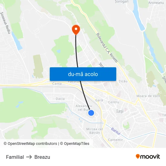 Harta de Familial către Breazu