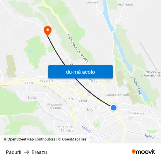 Harta de Pădurii către Breazu