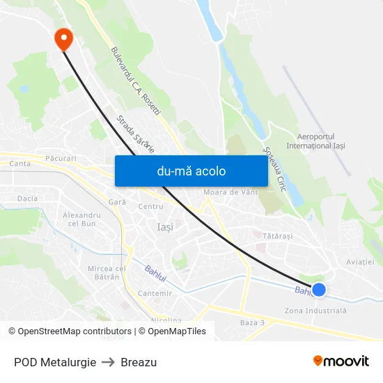 Harta de POD Metalurgie către Breazu