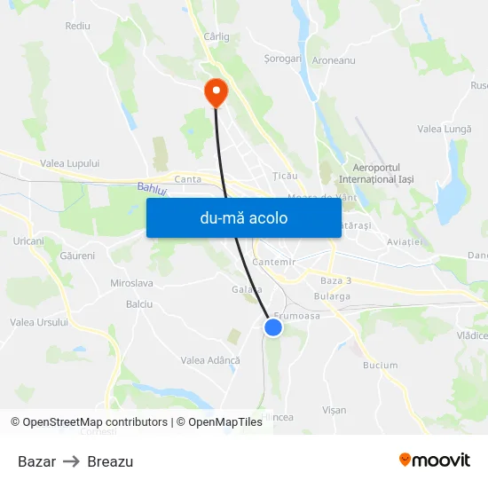Harta de Bazar către Breazu