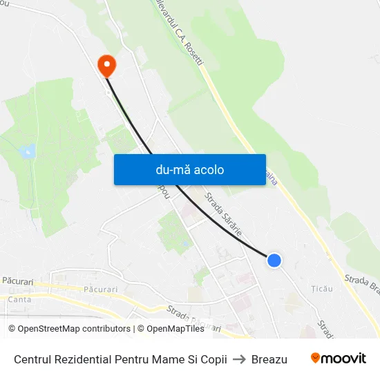 Harta de Centrul Rezidential Pentru Mame Si Copii către Breazu