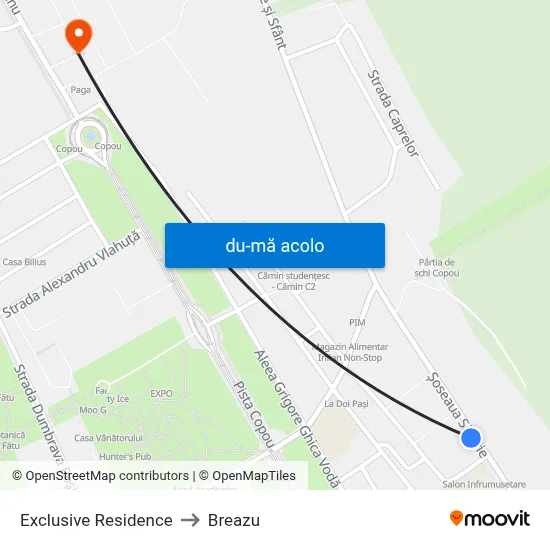 Harta de Exclusive Residence către Breazu