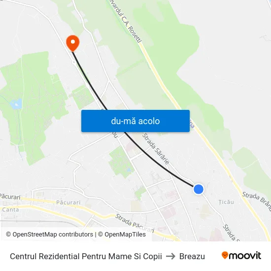 Harta de Centrul Rezidential Pentru Mame Si Copii către Breazu