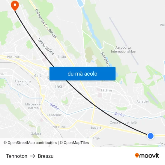 Harta de Tehnoton către Breazu