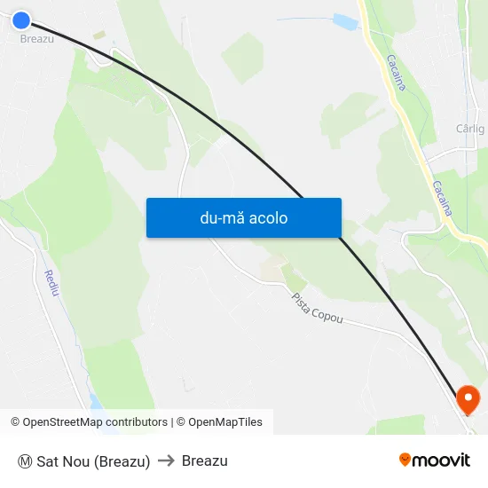Harta de Ⓜ Sat Nou (Breazu) către Breazu