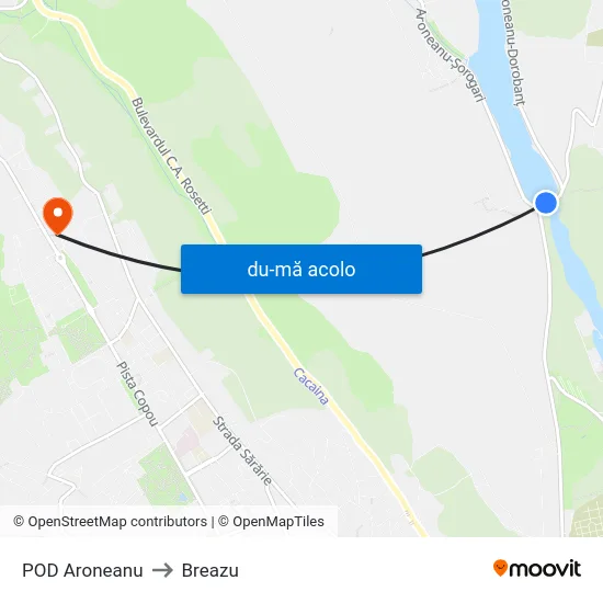 Harta de POD Aroneanu către Breazu