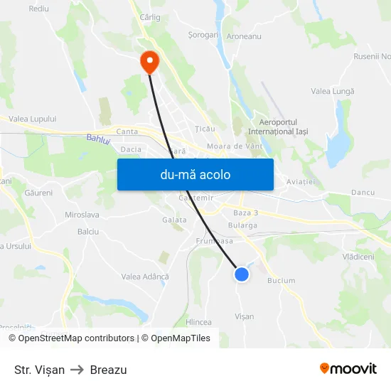 Harta de Str. Vişan către Breazu