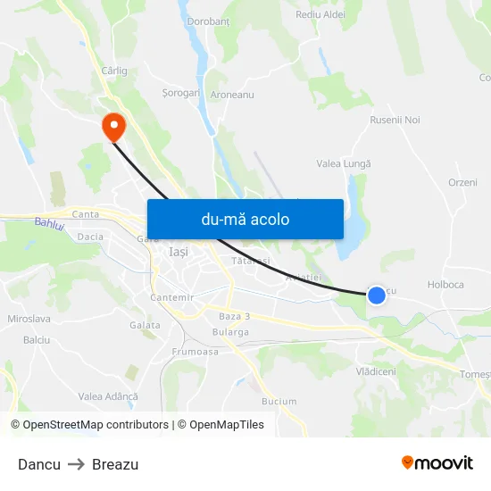 Harta de Dancu către Breazu