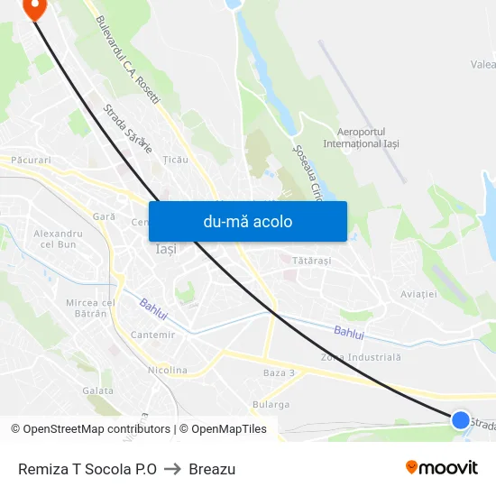 Harta de Remiza T Socola P.O către Breazu