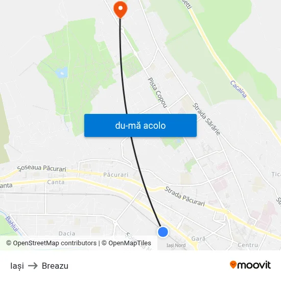 Harta de Iaşi către Breazu