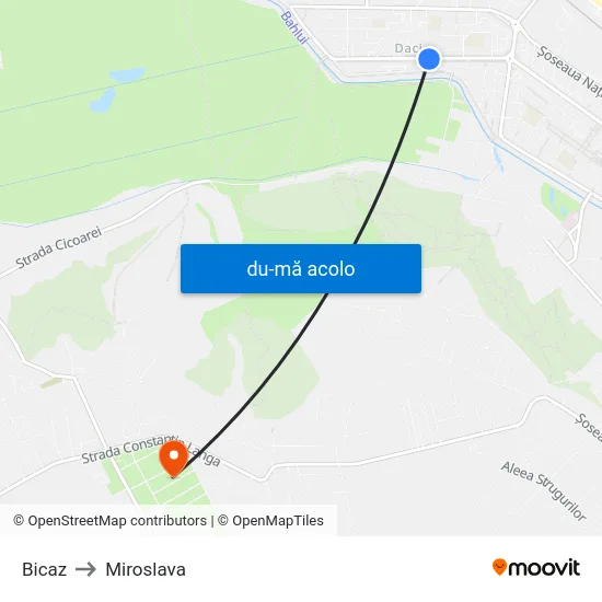 Harta de Bicaz către Miroslava