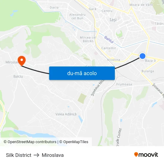 Harta de Silk District către Miroslava