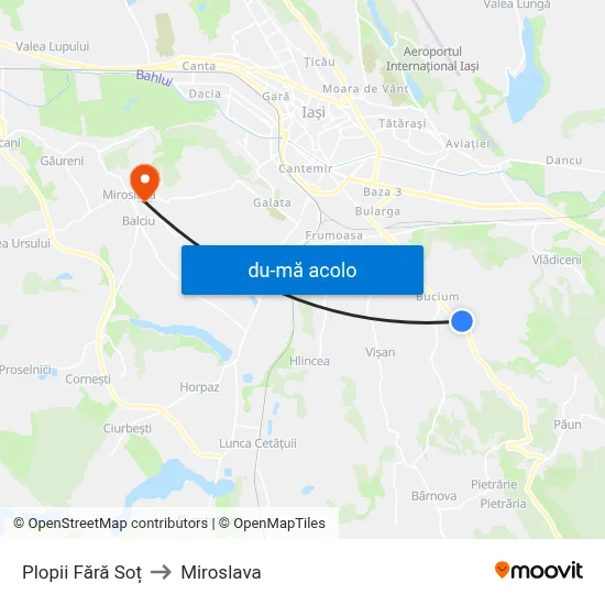 Harta de Plopii Fără Soț către Miroslava