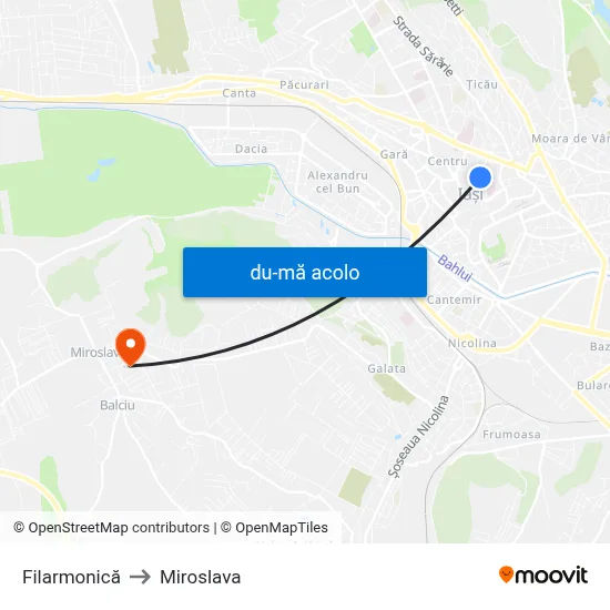 Harta de Filarmonică către Miroslava