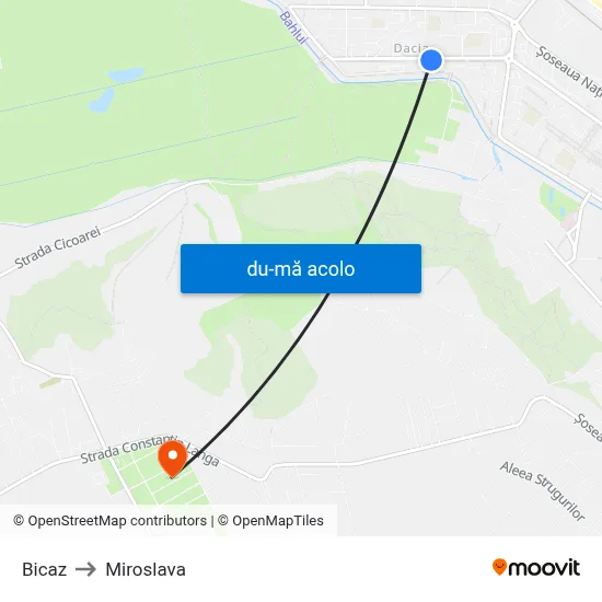 Harta de Bicaz către Miroslava