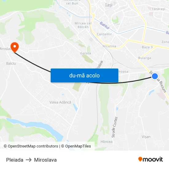 Harta de Pleiada către Miroslava