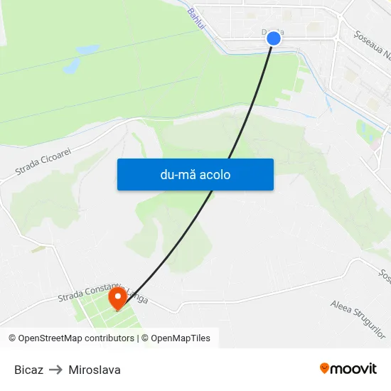 Harta de Bicaz către Miroslava