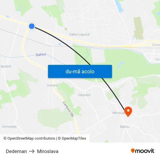 Harta de Dedeman către Miroslava