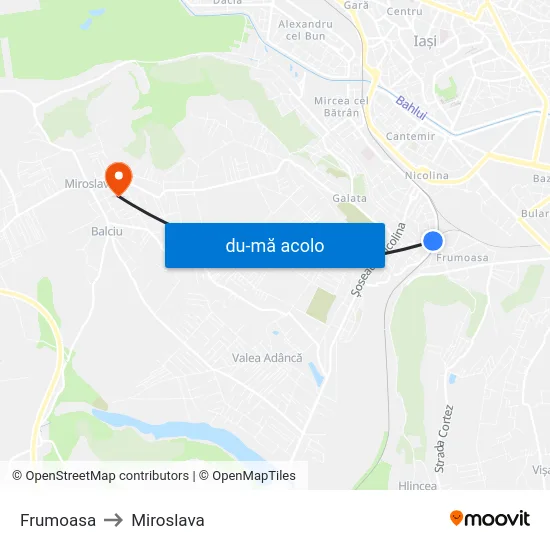 Harta de Frumoasa către Miroslava