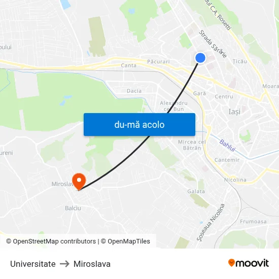 Harta de Universitate către Miroslava