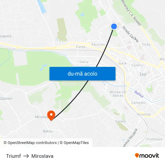 Harta de Triumf către Miroslava