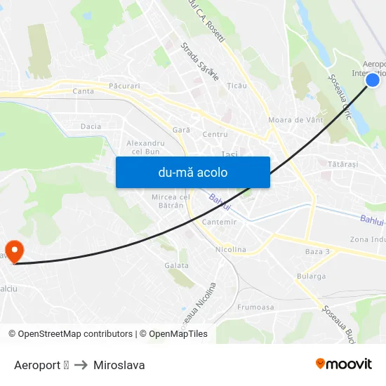 Harta de Aeroport ✈ către Miroslava